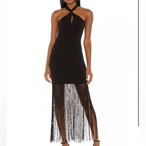 ALICE + OLIVIA Steph Fringe Midi Dress